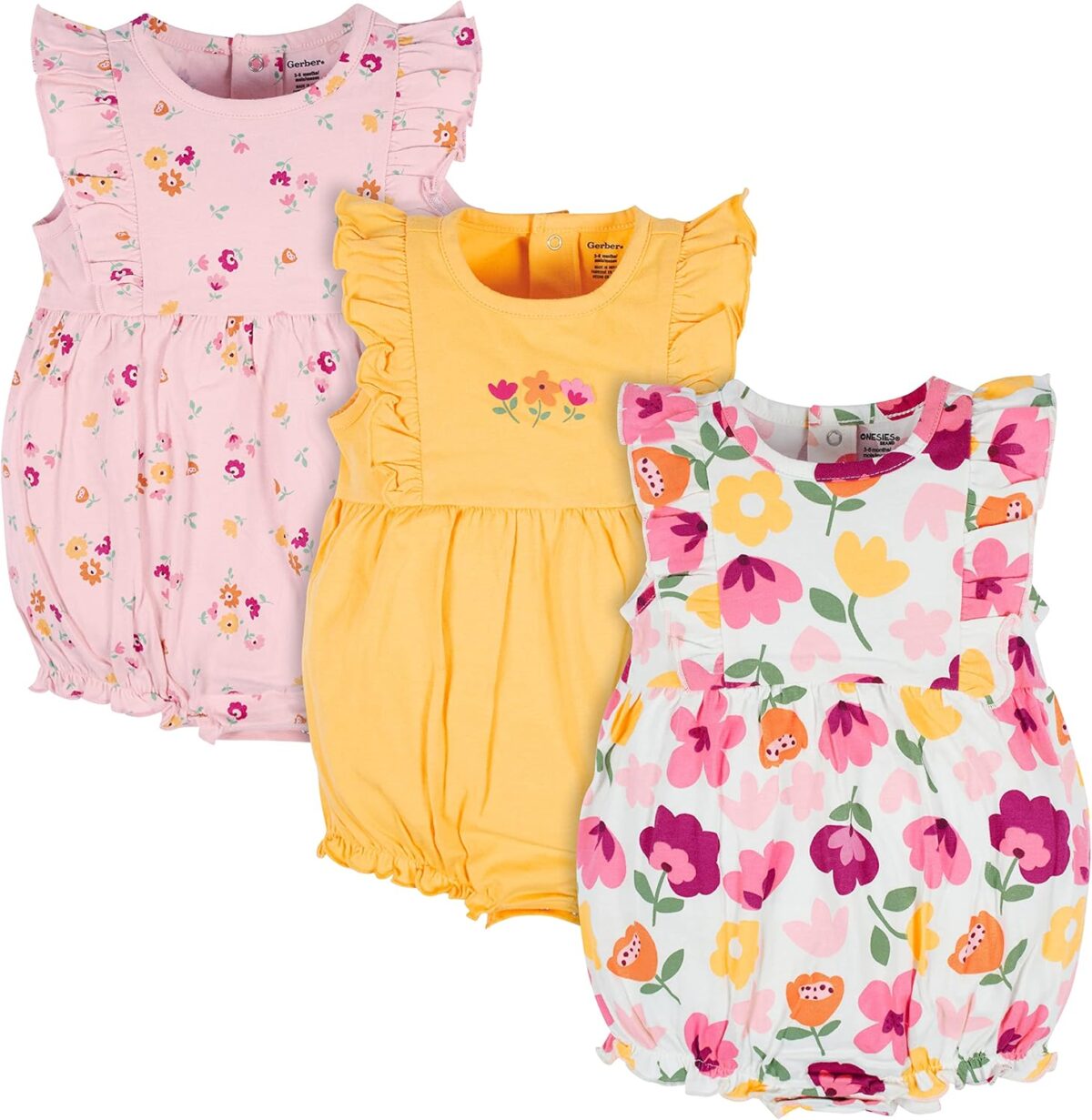 Onesies Brand baby-girls 3-pack Romper - Image 2