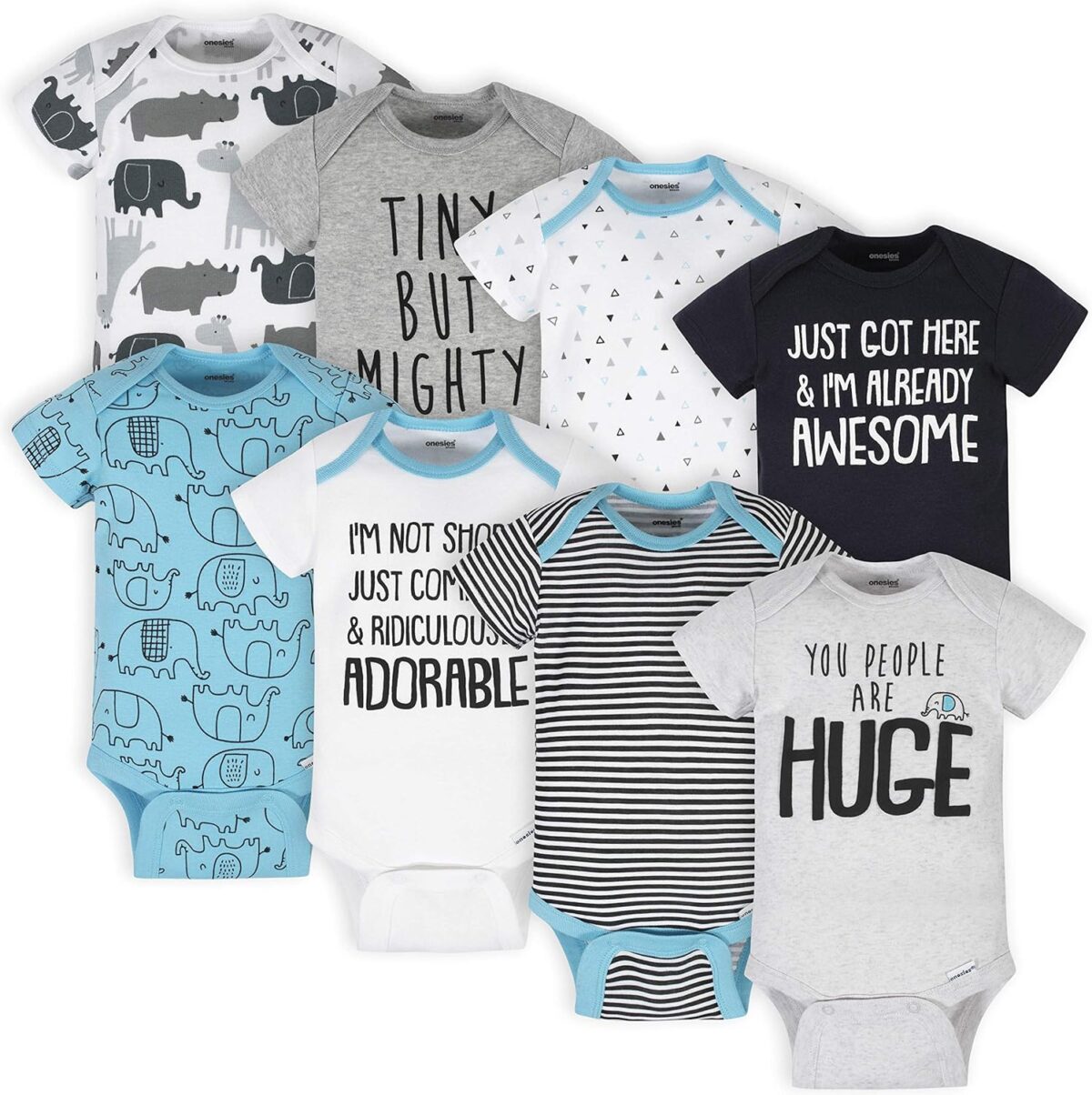 Onesies Brand unisex-baby 8-pack Short Sleeve Mix & Match Bodysuits - Image 2