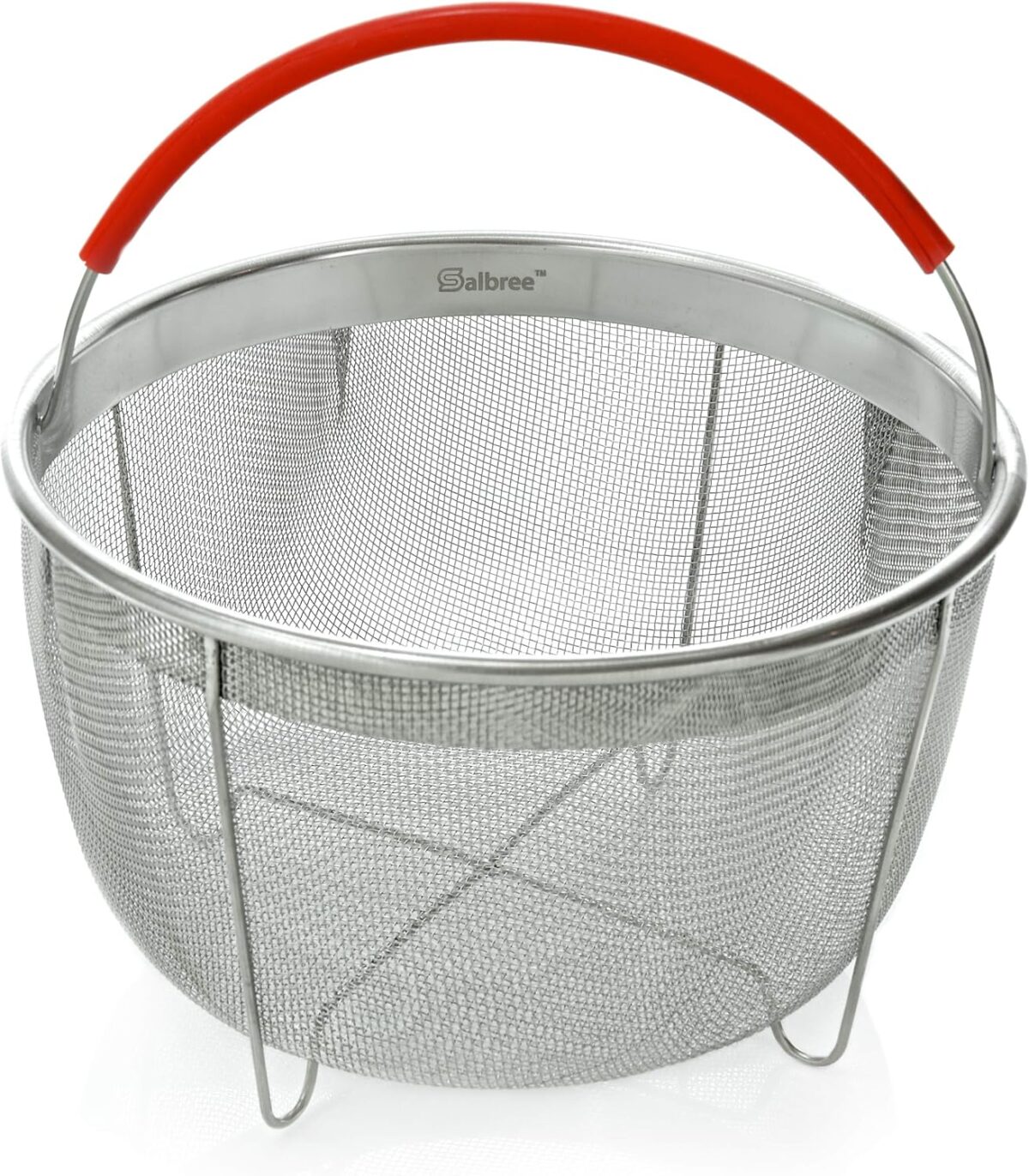Original Salbree Steamer Basket for 8 qt quart Instant Pot Accessories, Stainless Steel Strainer and Insert fits IP Insta Pots, Instapot, Other Pressure Cookers, with Silicone Handle [3qt 6qt avail] - Image 2