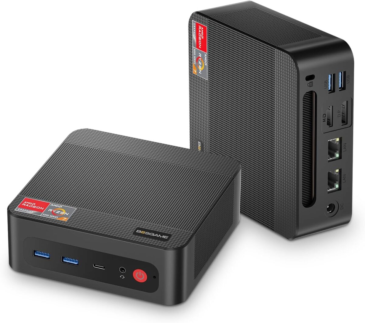 P4 Light Gaming Mini PC, Ryzen 7 5825U, 32GB RAM 1TB SSD, 11 Pro Triple 4K 60HZ Displays Desktop Computers, Support PS3 Emulator Micro PC, HDMI+DP+Type-C, WiFi 6E, BT5.2, Dual 2.5GbE LAN - Image 2
