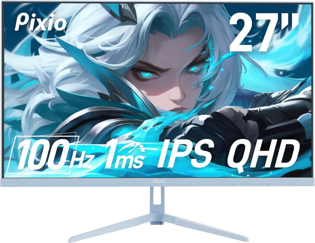 Pixio PX275 Wave Blue 27 inch 100Hz Refresh Rate QHD 1440p Resolution IPS Panel 1ms MPRT Response Time Gaming Monitor with Adaptive Sync - Image 2