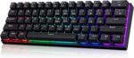 Portable 60% Mechanical Gaming Keyboard, Wired Keyboard with Blue Switches,LED Customization Backlit,61 Keys Ultra-Compact Mini OfficeKeyboard for PC/Mac/Xbox,Easy to Carry On Trip-Black - Image 2
