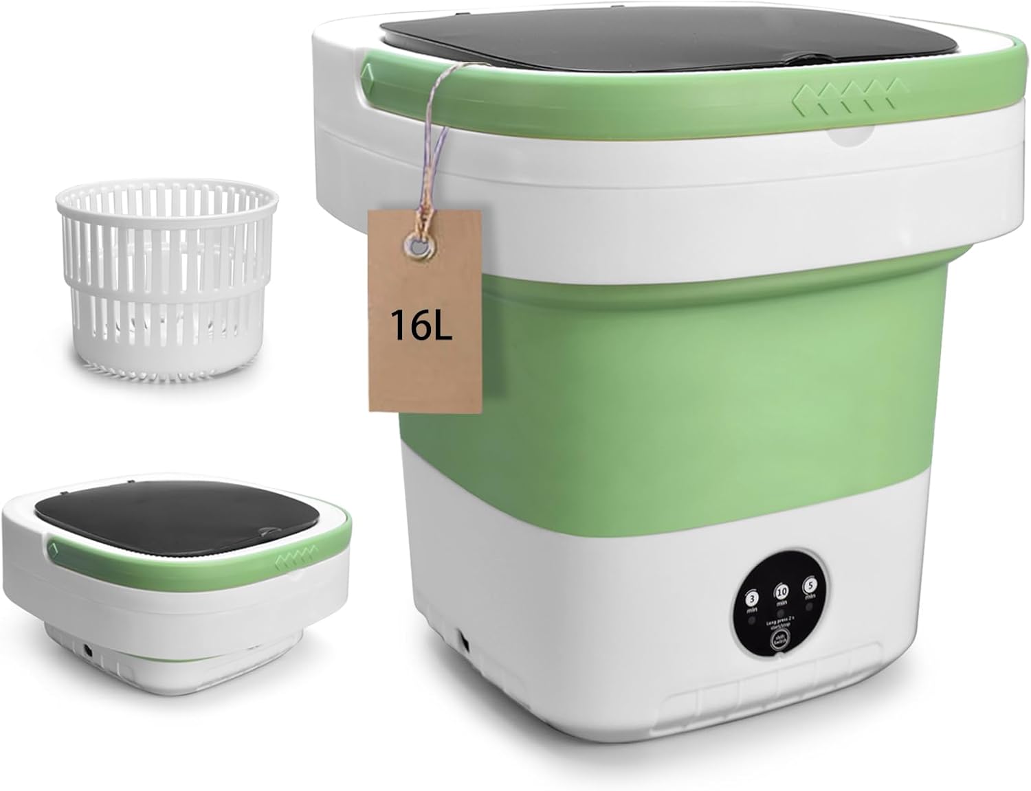 Portable-Washing-Machine-16L-Mini-Washer-Foldable-and-Dryer-with-3-Modes-Deep-Cleaning-Upgraded-Small-Collapsible-Laundry-for-Travel-Home-Apartment-Hotel-and-camping.jpg Portable Washing Machine, 16L Mini Washer Foldable and Dryer with 3 Modes Deep Cleaning, Upgraded Small Collapsible Laundry for Travel, Home, Apartment, Hotel and camping - Image 2