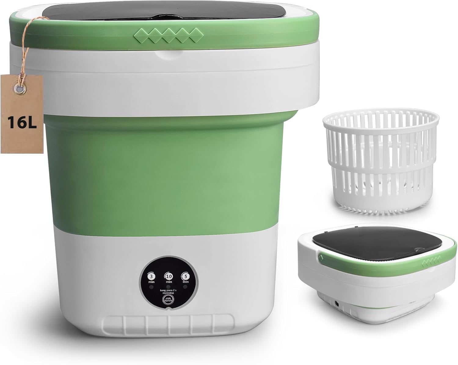 Portable-Washing-Machine-16L-Upgraded-with-Spin-Basket-Laundry-Machine-3-Cleaning-Modes-Suitable-for-Small-Clothes-Foldable-Design-Ideal-for-Hotel-Home-Apartment-and-Campain.jpg Portable Washing Machine, 16L Upgraded with Spin Basket Laundry Machine, 3 Cleaning Modes Suitable for Small Clothes, Foldable Design Ideal for Hotel, Home, Apartment and Campain - Image 2