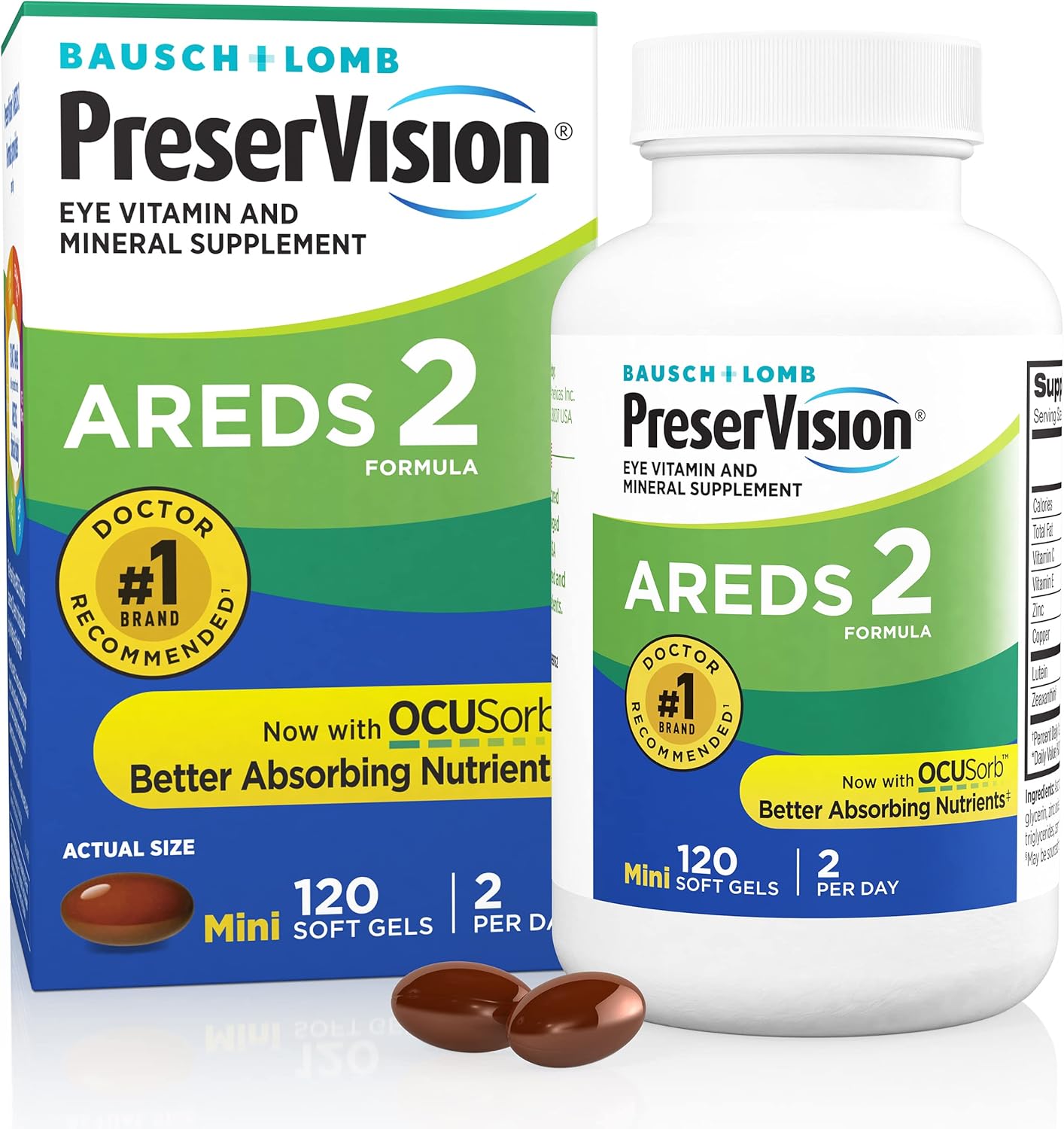 PreserVision-AREDS-2-Eye-Vitamins-1-Eye-Doctor-Recommended-Brand-Lutein-and-Zeaxanthin-Supplement-with-Vitamin-C-Vitamin-E-Zinc-and-Copper-120-Softgels-Minigels.jpg PreserVision AREDS 2 Eye Vitamins, #1 Eye Doctor Recommended Brand, Lutein and Zeaxanthin Supplement with Vitamin C, Vitamin E, Zinc, and Copper, 120 Softgels (Minigels) - Image 2