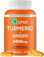 Qunol Turmeric Curcumin with Black Pepper & Ginger, 2400mg Turmeric Extract with 95% Curcuminoids, Extra Strength Supplement, Enhanced Absorption, Joint Support Supplement, 105 Count - Image 2