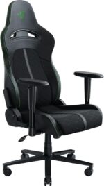 Razer Enki X Essential Gaming Chair: All-Day Comfort - Built-in Lumbar Arch - Optimized Cushion Density - Dual-Textured, Eco-Friendly Synthetic Leather - Adjustable 152-degree Recline - Black - Image 2