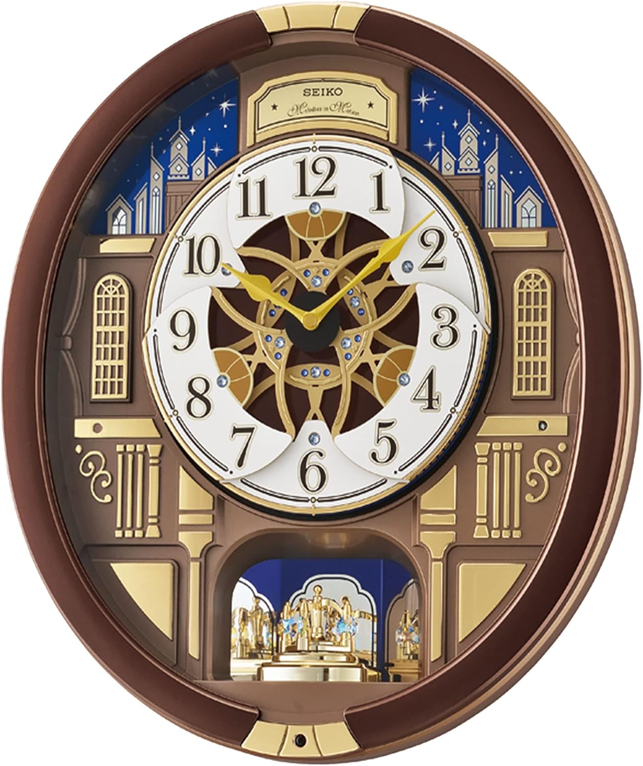 SEIKO-Melodies-in-Motion-Wall-Clock-Nighttime-City-Skyline.jpg SEIKO Melodies in Motion Wall Clock, Nighttime City Skyline - Image 2