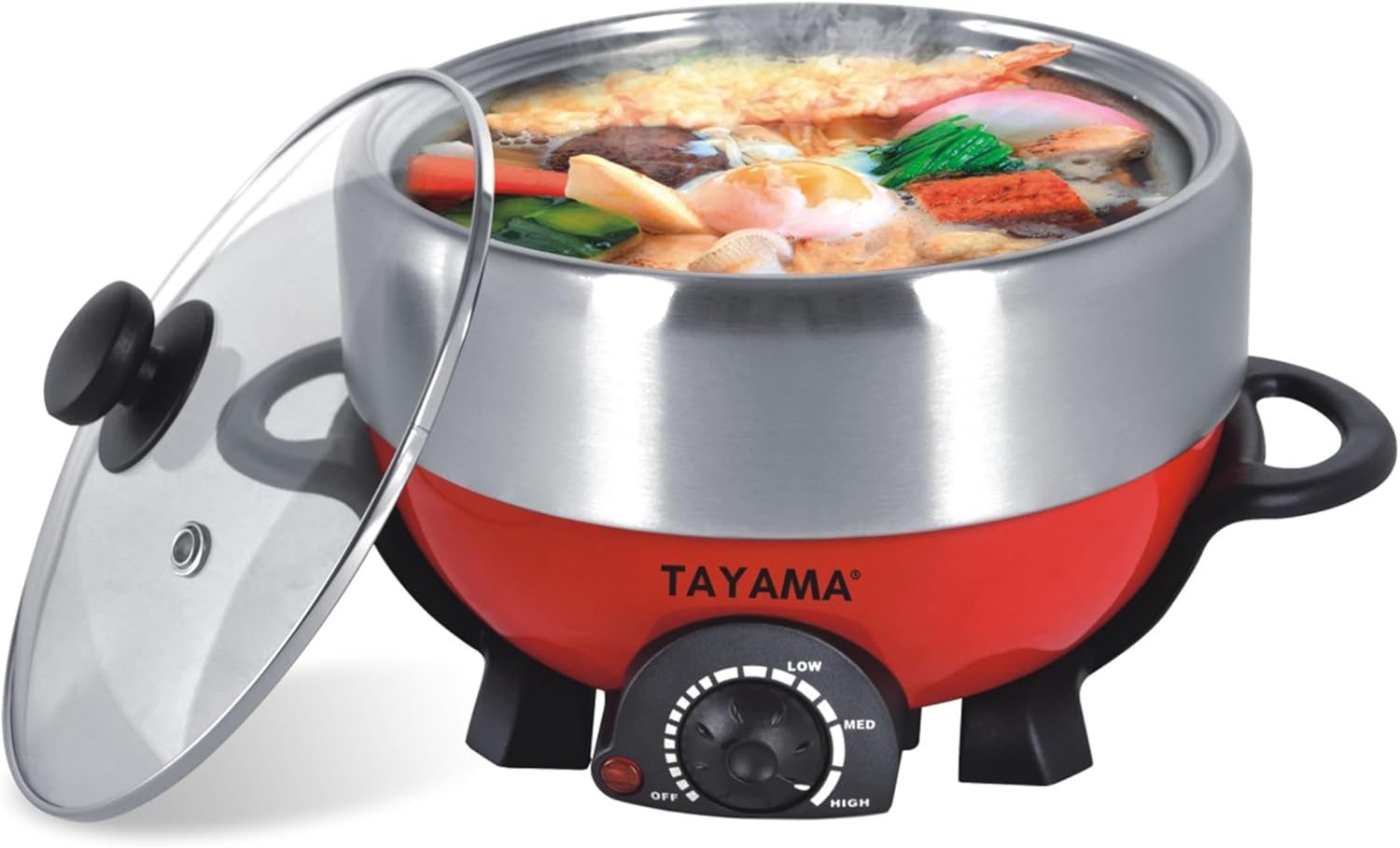 Shabu-and-Grill-3-Qt.-Red-Electric-Multi-Cooker-with-Stainless-Steel-Pot.jpg Shabu and Grill 3 Qt. Red Electric Multi-Cooker with Stainless Steel Pot - Image 2