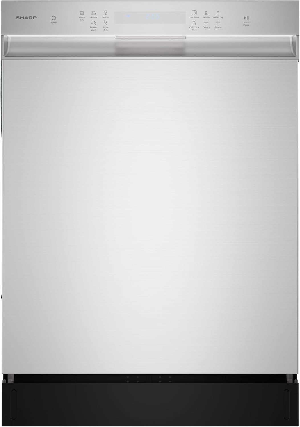 Sharp-SDW6504MS-Stainless-Steel-Dishwasher-24-inch-Pocket-Handle-52-dB-Hybrid-Tub-12-Place-Settings-5-Cycles-Heated-Dry.jpg Sharp SDW6504MS Stainless Steel Dishwasher, 24-inch Pocket Handle, 52 dB, Hybrid Tub, 12 Place Settings, 5 Cycles, Heated Dry - Image 2