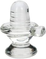 Shivling Crystal Shivling Crystal Lingam for Pooja Decorative Showpiece - Small (Crystal, White) - Image 2