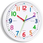 Silent Kids Wall Clock – Non-Ticking, Battery-Powered, Ideal for Teaching Time and Stylish Décor in Any Room - 8 Inch - Image 2