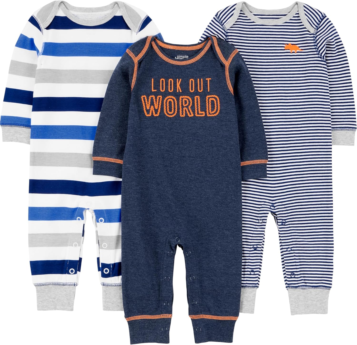 Simple-Joys-by-Carters-baby-boys-3-pack-Jumpsuits.jpg Simple Joys by Carter's baby-boys 3-pack Jumpsuits - Image 2