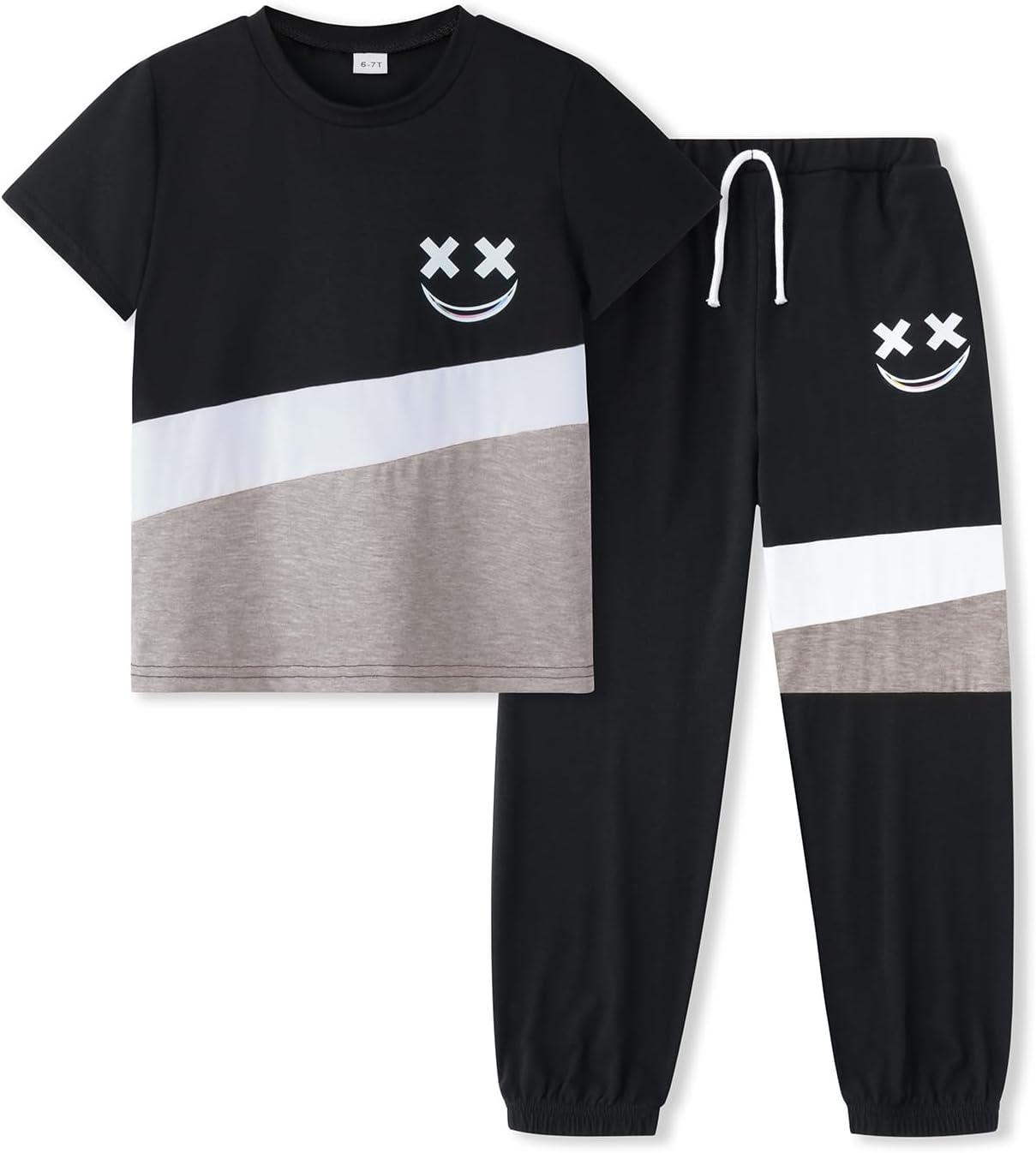 Size-5-13-Years-Boys-SummerSpring-Outfits-Set-Short-Sleeve-T-Shirt-Pants-Kids-Boys-Fall-Fashion-Clothes-Sets.jpg Size 5-13 Years Boys Summer/Spring Outfits Set Short Sleeve T-Shirt & Pants Kids Boys Fall Fashion Clothes Sets - Image 2