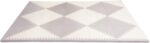 Skip Hop Baby Play Mat, Interlocking Foam Floor Tiles, 70" x 56", Playspot, Grey/Cream - Image 2