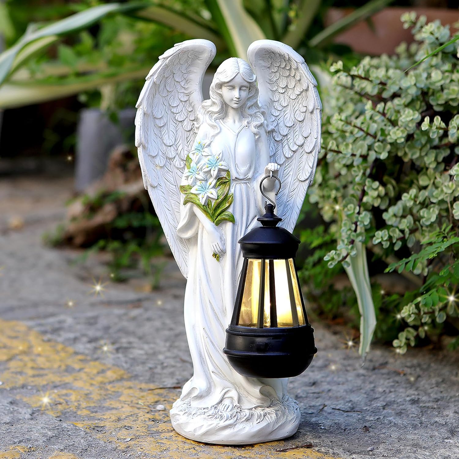 Solar-Angel-Outdoor-Garden-Decor-Statues-–-13.2-inches-Solar-Outdoor-Sculptures-for-Outside-Yard-Art-Patio-Balcony-Front-Lawn-Ornaments-Gifts-for-Mom-Grandma-Women.jpg Solar Angel Outdoor Garden Decor Statues – 13.2 inches Solar Outdoor Sculptures for Outside Yard Art Patio Balcony Front Lawn Ornaments Gifts for Mom Grandma Women - Image 2