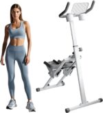 Stair Stepper Folding Vertical Aerobics Appliances Exercise Climber for at-Home Workouts Total Body Exerciser with Handle 242LBS Load with Pedal/Stand/Cup Holder, Step Angle Adjustable - Image 2