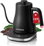 Stariver Gooseneck Electric Kettle with 5 Temperature Control Presets, Pour Over Coffee Kettle ±2℉ Temp Control, 1.2L Gooseneck Kettle, for Tea& Coffee, Stainless Steel Interior, 1000W, Black - Image 2