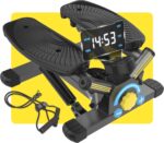 Stepper Machine with Resistance Bands, Mini Stepper with 300LBS Weight Capacity, Twist Stepper for Full Body Workout, Adjustable Step Height, Smooth and Quiet, Step Machine for Men Women - Image 2