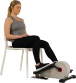 Sunny Health & Fitness Sitting Under Desk Pedal Exerciser, Portable Training Machine for Senior Exercise, Home Workout Elliptical & Bike, Optional Free SunnyFit App Connection, Motorized, or in Pink - Image 2