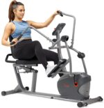 Sunny Health & Fitness Smart Recumbent Bike, Full-Body Home Training with Arm/Leg Exercisers, Indoor Cycling Workout Machine Plus Adjustable Seat & Bulit-in Pulse Sensors, Free SunnyFit App Connection - Image 2