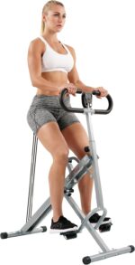 Sunny Health & Fitness Smart Row-N-Ride Glute & Leg Trainer, Foldable Squat Assist Rower with Exclusive SunnyFit App Connection - Image 2