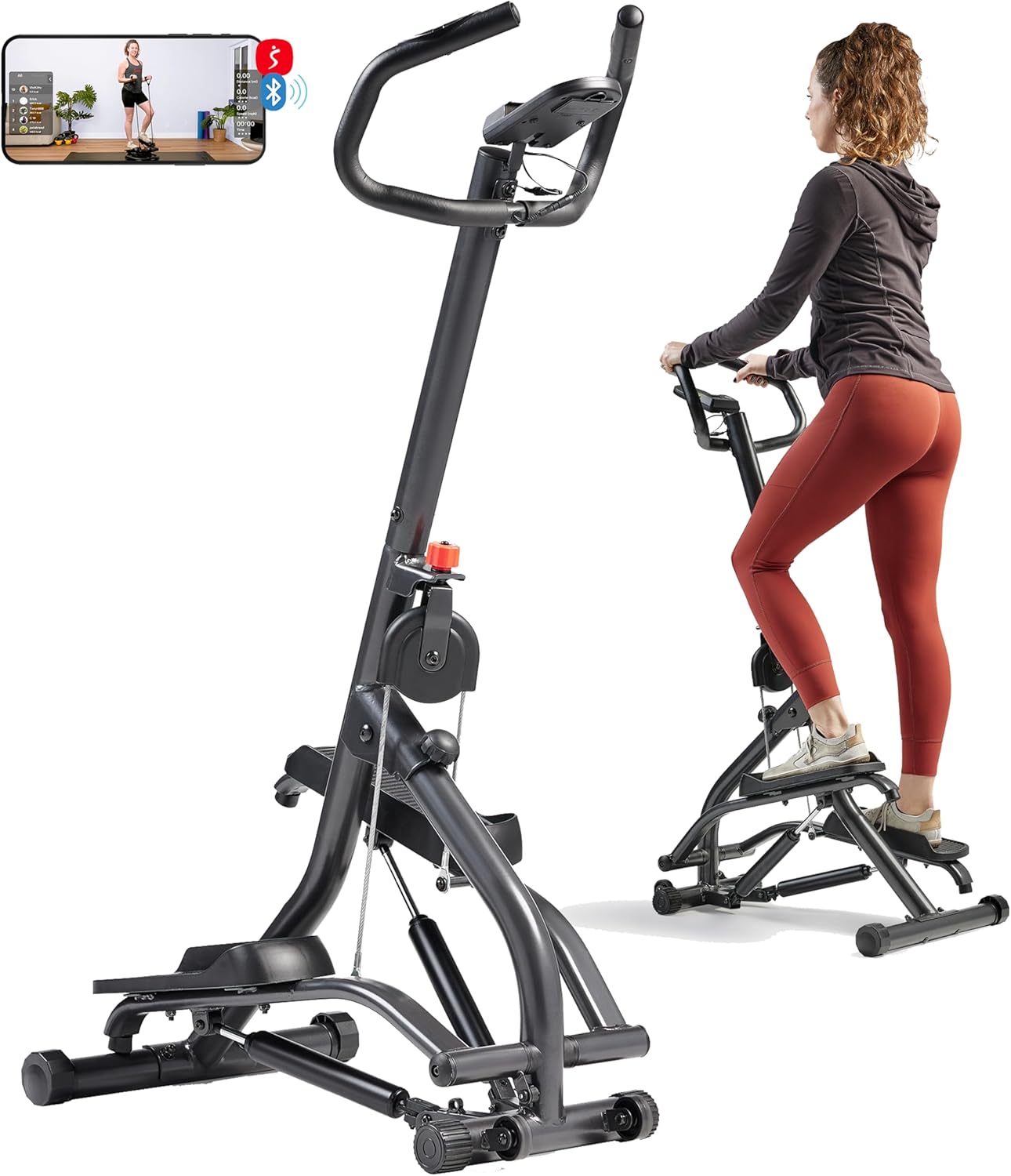 Sunny-Health-Fitness-Stair-Stepper-wHandlebar-Extended-Step-Range-Climber-Machine-for-Legs-Core-and-Glute-Workouts-Connection-with-Free-SunnyFit-App.jpg Sunny Health & Fitness Stair Stepper w/Handlebar, Extended Step Range Climber Machine for Legs, Core and Glute Workouts, Connection with Free SunnyFit App - Image 2