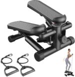 Sweetcrispy Mini Stair Steppers with Resistance Bands for Exercise at Home, Portable Exercise Twist Stepper Machine for Full Body Workout, 265LBS Capacity - Image 2