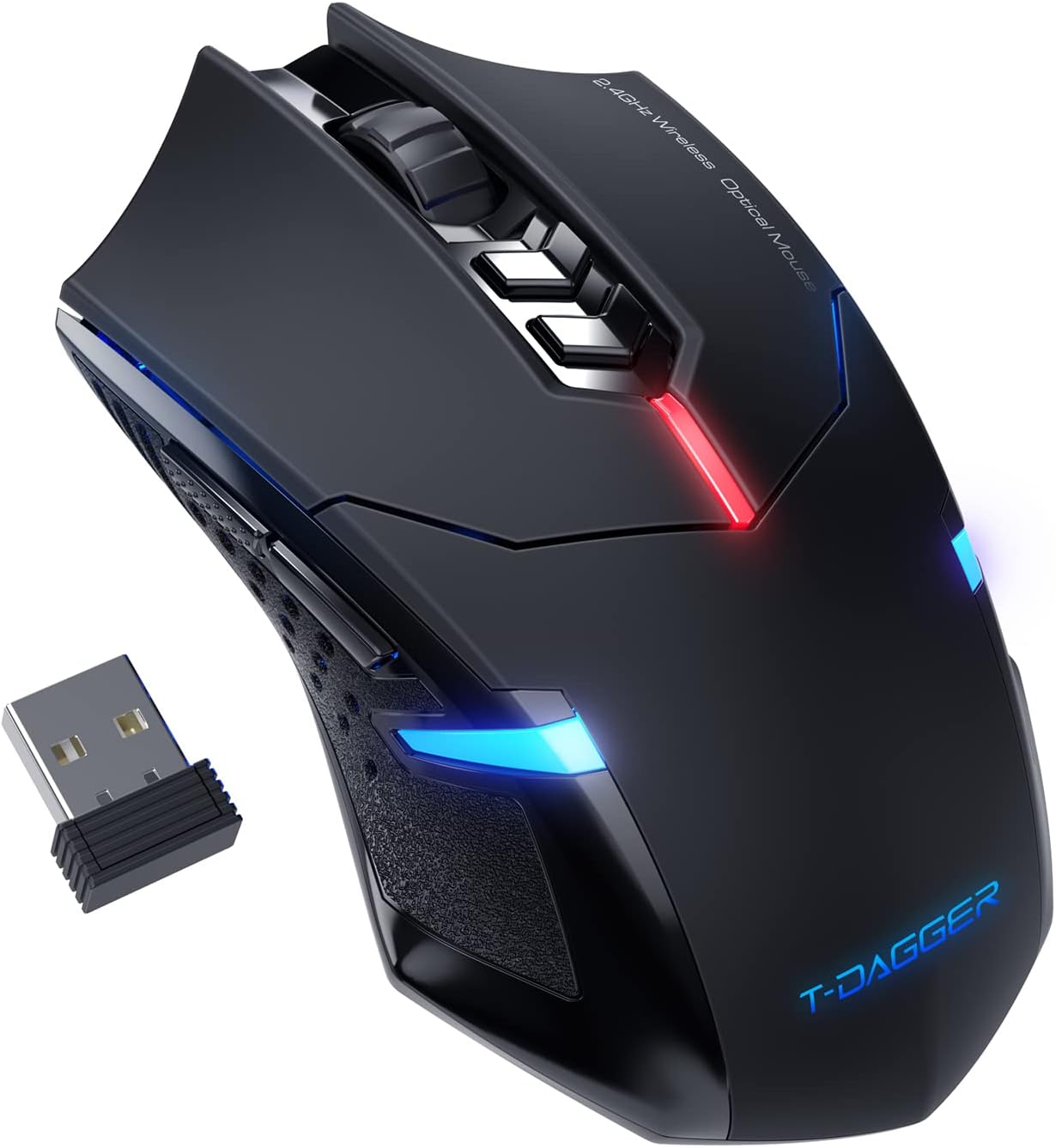 T-DAGGER-Wireless-Gaming-Mouse-USB-Cordless-PC-Accessories-Computer-Mice-with-LED-Backlit-Ergonomic-Gamer-Laptop-Mouse-with-7-Silent-Buttons-5-Adjustable-DPI-Plug-Play-for-PC.jpg T-DAGGER Wireless Gaming Mouse- USB Cordless PC Accessories Computer Mice with LED Backlit, Ergonomic Gamer Laptop Mouse with 7 Silent Buttons, 5 Adjustable DPI Plug & Play for PC - Image 2