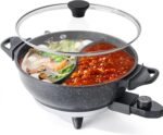 TWIN™ Electric Hot Pot with Divider | EvenHeat Cast Aluminum Non-Stick Pot for No-Spot Cooking | 1500W Fast Heating | 4.5QT Dual-Flavor Shabu Shabu Pot for Family Use | 1-Yr Warranty - Image 2