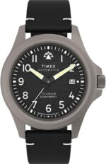 Timex Men's Expedition North Titanium Automatic 41mm Watch - Black Strap Black Dial Titanium Case - Image 2