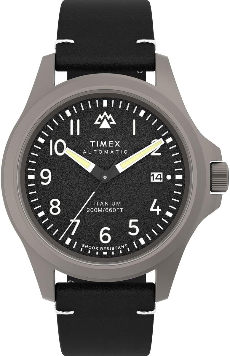 Timex-Mens-Expedition-North-Titanium-Automatic-41mm-Watch-Black-Strap-Black-Dial-Titanium-Case.jpg Timex Men's Expedition North Titanium Automatic 41mm Watch - Black Strap Black Dial Titanium Case - Image 2