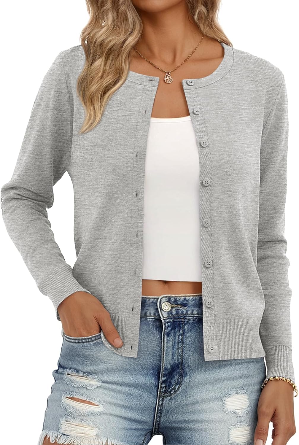 Trendy-Queen-Womens-Cardigan-Sweaters-Lightweight-Crew-Neck-Outfits-Fall-Fashion-2025-Clothing.jpg Trendy Queen Womens Cardigan Sweaters Lightweight Crew Neck Outfits Fall Fashion 2025 Clothing - Image 2