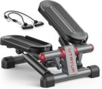 UTRYUP Mini Stepper for Home Exercise, Compact Hydraulic Stair Stepper with Resistance Bands, Quiet Fitness Machine with LCD Monitor, 300 lbs Weight Capacity - Image 2