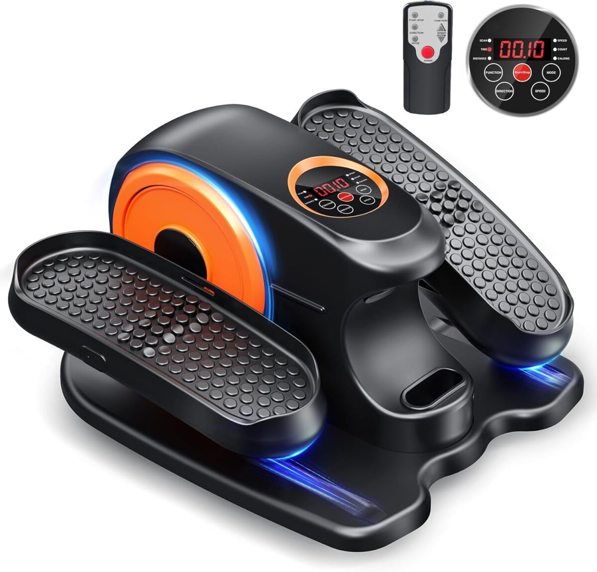 Under Desk Elliptical Machine, 2-in-1 Electric Ellipse Leg Exerciser for Seniors, Quiet & Compact Pedal Exerciser with Remote, 12 Speed Elliptical Exercise Machine for Home Office - Image 2
