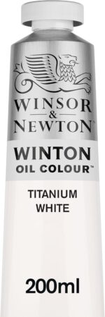 Winsor & Newton Winton Oil Color, 200ml (6.75-oz) Tube, Titanium White - Image 2
