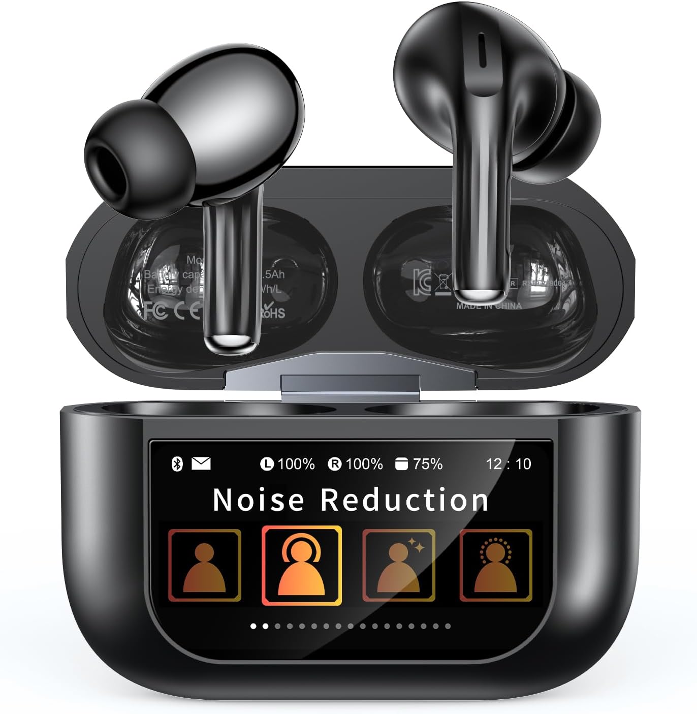 Wireless-Earbuds-ENC-Noise-Cancelling-Ear-Buds-with-Smart-Touchscreen-Case-48H-Playtime-for-Sports-Working-Bass-Stereo-Sound-Bluetooth-5.4-Headphones-for-iPhone-1716151413Android.jpg Wireless Earbuds, ENC Noise Cancelling Ear Buds with Smart Touchscreen Case, 48H Playtime for Sports & Working, Bass Stereo Sound, Bluetooth 5.4 Headphones for iPhone 17/16/15/14/13/Android - Image 2