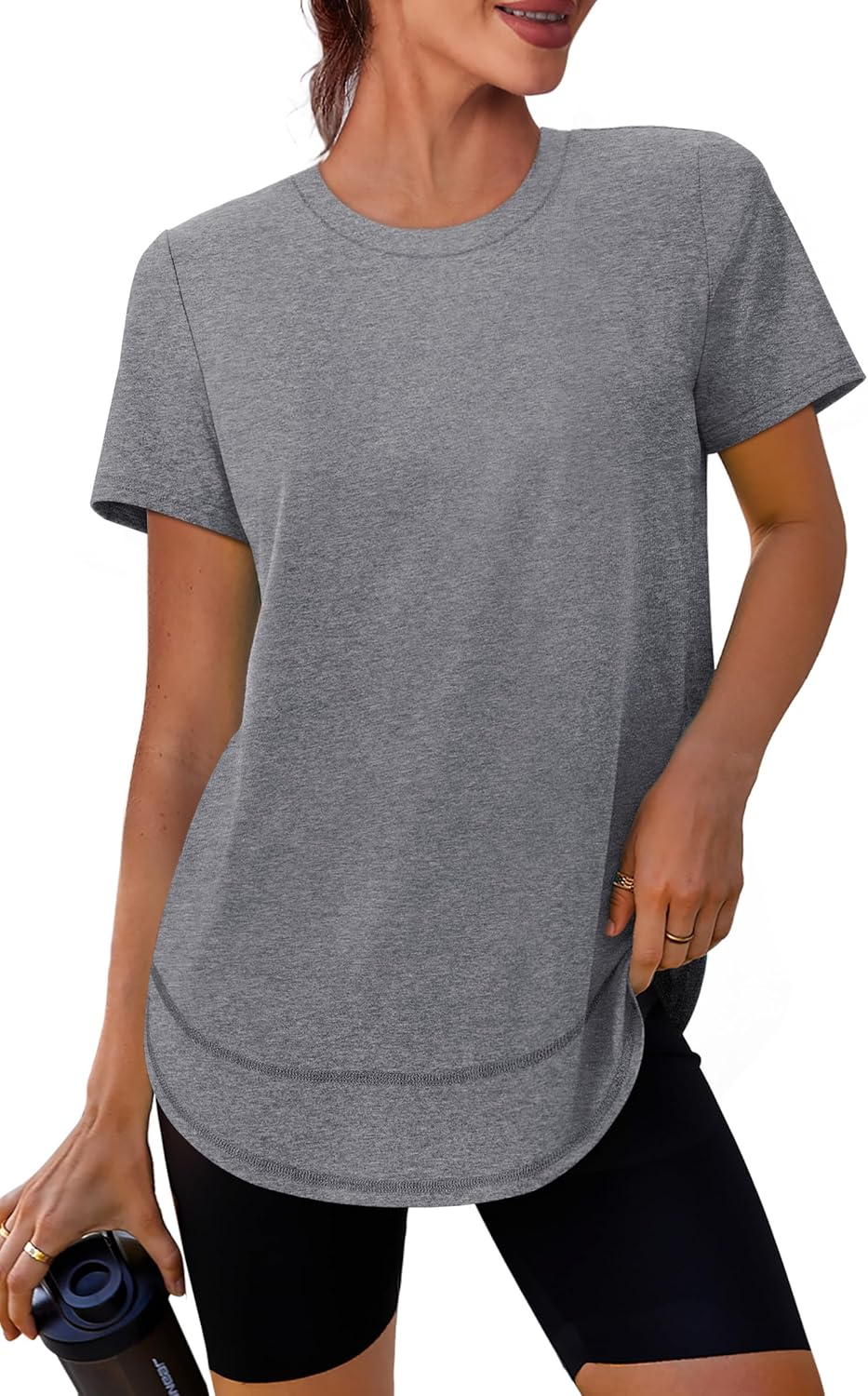 Womens-Workout-Tops-Short-Sleeve-Shirts-with-Sun-Protection-Trendy-Spring-Summer-Outfits-S-3XL.jpg Womens Workout Tops Short Sleeve Shirts with Sun Protection Trendy Spring Summer Outfits S-3XL - Image 2