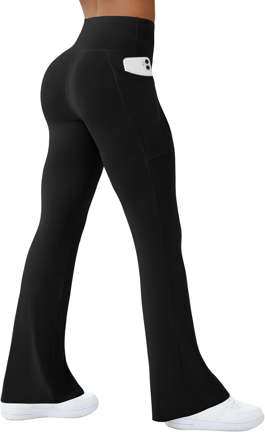 Womens-Yoga-Pants-with-Pockets-High-Waisted-Flare-Leggings-Bell-Bottom-Yoga-Dress-Pants-Seamless-Bootcut-Pants.jpg Womens Yoga Pants with Pockets High Waisted Flare Leggings Bell Bottom Yoga Dress Pants Seamless Bootcut Pants - Image 2
