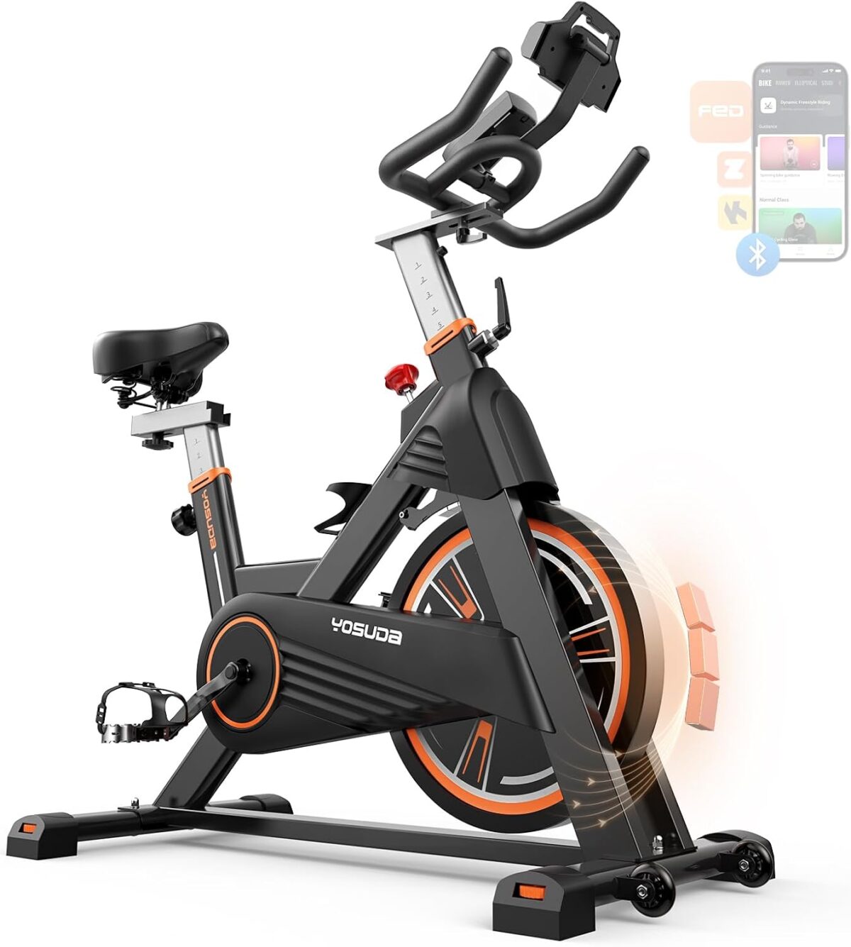 YOSUDA PRO Magnetic Exercise Bike 350 lbs Weight Capacity - Indoor Cycling Bike Stationary with Comfortable Seat Cushion, Silent Belt Drive - Image 2