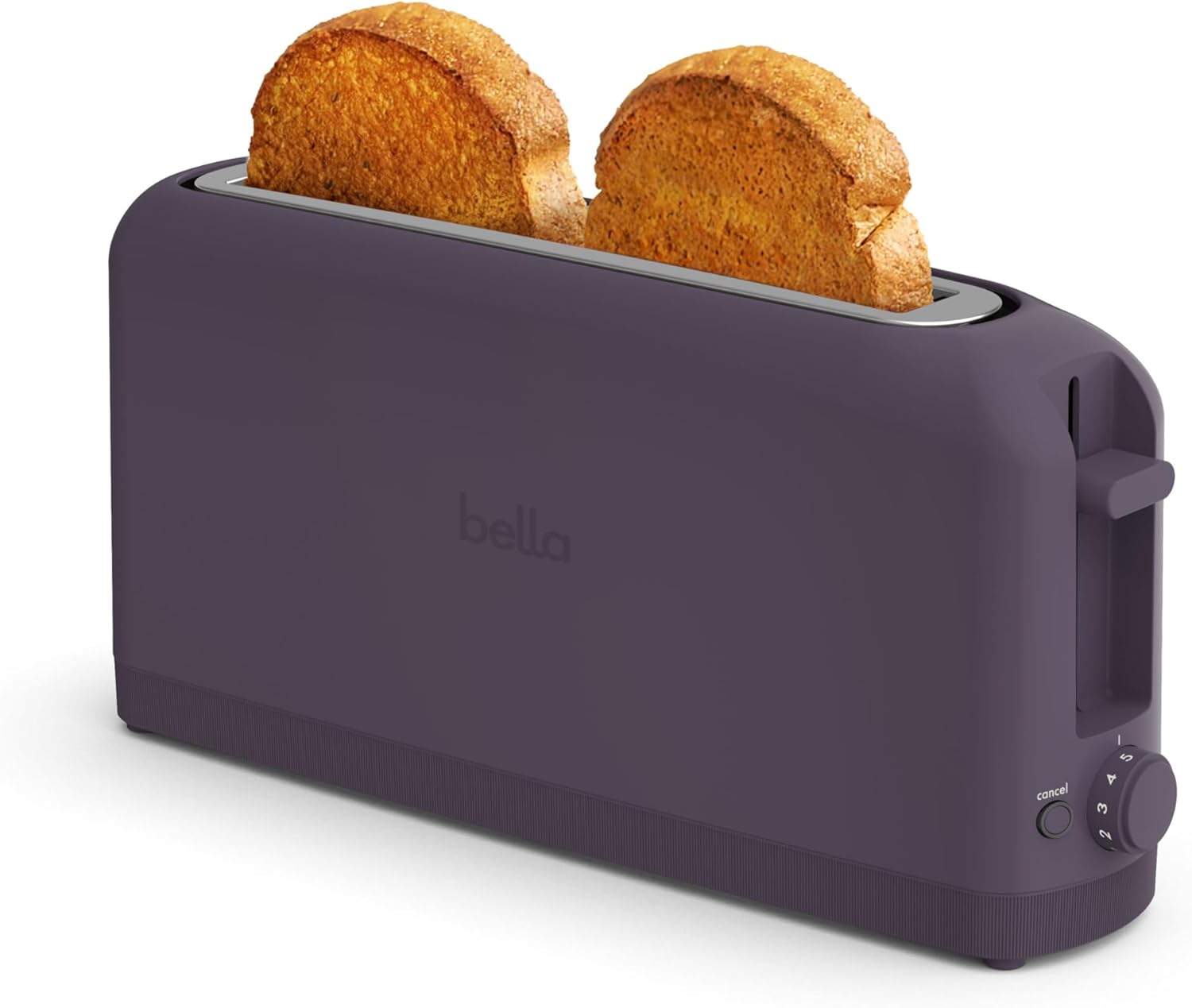 bella-2-Slice-Slim-Toaster-Fits-anywhere™-Kitchenware-6-Setting-Shade-Control-with-Reheat-Cancel-Buttons-Fits-sourdough-10-Long-Slot-Anti-Jam-Auto-Shutoff-900-Watt-Plum.jpg bella 2 Slice Slim Toaster, Fits-anywhere™ Kitchenware, 6 Setting Shade Control with Reheat & Cancel Buttons, Fits sourdough, 10” Long Slot, Anti Jam & Auto Shutoff, 900 Watt, Plum - Image 2