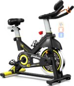 pooboo Exercise Bike, Adjustable Magnetic/Brake Pad Resistance Silent Belt Drive, Indoor Cycling Bike for Home Cardio, Fitness Stationary Bike with 350lbs/300lbs Weight Capacity &Upgraded Version Seat - Image 2