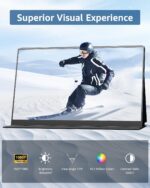 Yodoit Portable Monitor for Laptop, 15.6" 1920×1080 Travel Screen FHD IPS Display with USB Type C Port, Speakers and Smart Cover Compatible with PC, MacBook, Xbox (Black) - Image 6