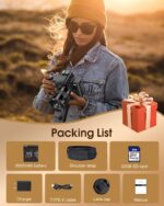 True 5K Digital Cameras for Photography - 80MP WiFi Autofocus Vlogging Camera for YouTube with 4.0" Touch Screen - UHD One-Touch Macro Video Camara for Beginner Photographer with 18X Zoom, Lens Cap - Image 9