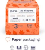 Size 3 Eco-Friendly Diapers (9-20 lbs) Totally Chlorine Free (TCF),Hypoallergenic, Soft Organic Cotton, Sustainable, up to 12 Hours Leak Protection, Allergy UK,26 Count (Pack of 3) (78 Baby Diapers) - Image 3