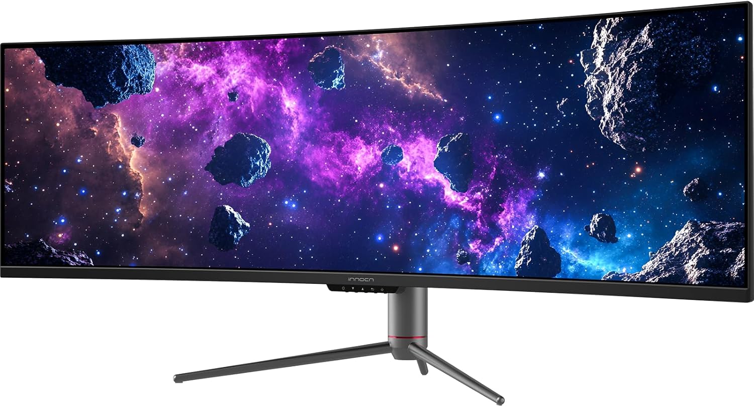 INNOCN 49" Ultrawide Monitor Curved Gaming 5K2K 5120 x 1440P 240Hz Monitor, R1800, 99% sRGB, HDR400, USB Type C, DisplayPort, HDMI, Built-in Speakers, Height/Tilt Adjustable - 49C1S - Image 4