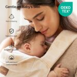 Momcozy Newborn Carrier WeeSnug - Lightweight and Cozy Comfort for 7-25 lbs, Ergonomic Cross-Back Support, Jacquard Weave, Hands-Free Baby Carrier with Lumbar Support, Geometry - Image 5