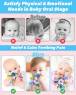 Baby Teething Toys for 0-6 6-12 Months Ages 0-2, Tummy Time Montessori Toys for Babies 0 3 6 9 12 18 Months, Newborn Infant Sensory Toys, Baby Stocking Stuffers Gifts for Boys Girls - Image 4