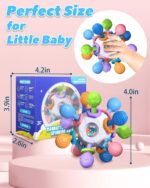 Baby Teething Toys for 0-6 6-12 Months Ages 0-2, Tummy Time Montessori Toys for Babies 0 3 6 9 12 18 Months, Newborn Infant Sensory Toys, Baby Stocking Stuffers Gifts for Boys Girls - Image 7