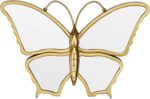 Decorative Butterfly Wall Mirror with Gold Plastic Frame (9.8 x 6.3 inch) - Image 2
